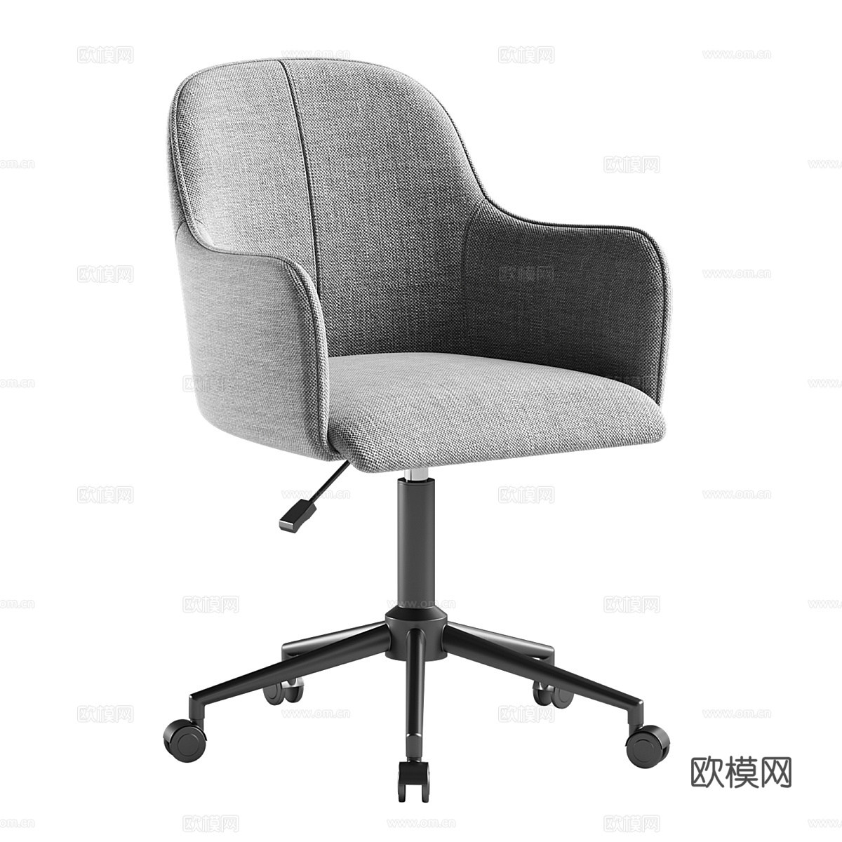 现代意式布艺办公椅3d模型