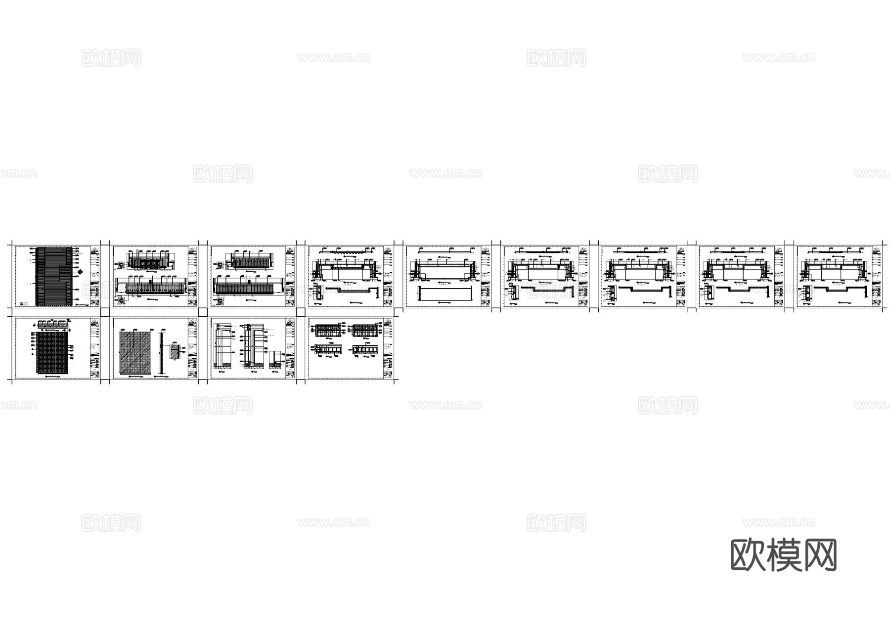 铝方通天花大样图cad施工图