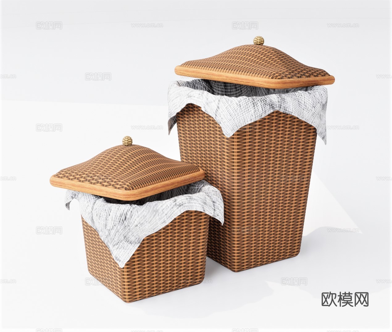 现代竹篮su模型下载