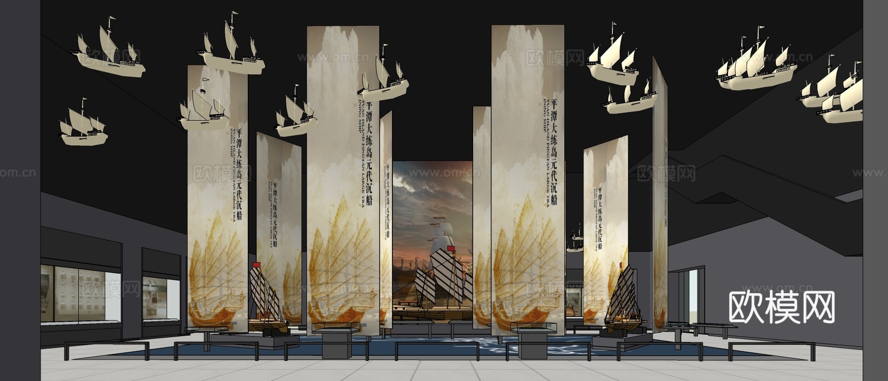 现代博物馆su模型下载下载（渲染图2）