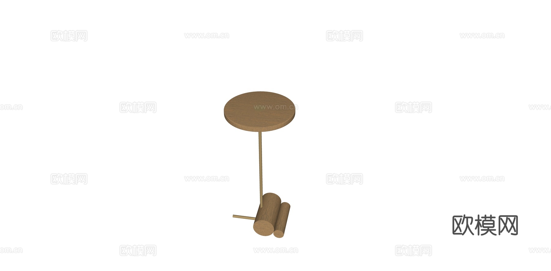 北欧简约现代时尚不锈钢金色小茶几角几圆几个性边几桌子su模型