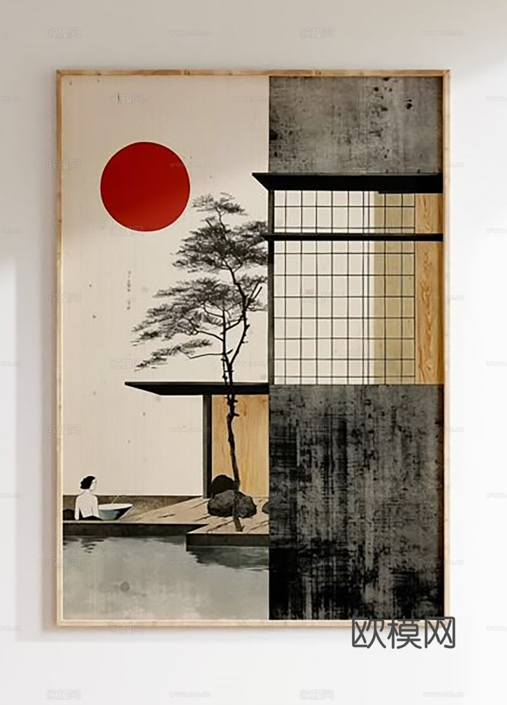 新中式挂画 侘寂挂画 装饰画 抽象画