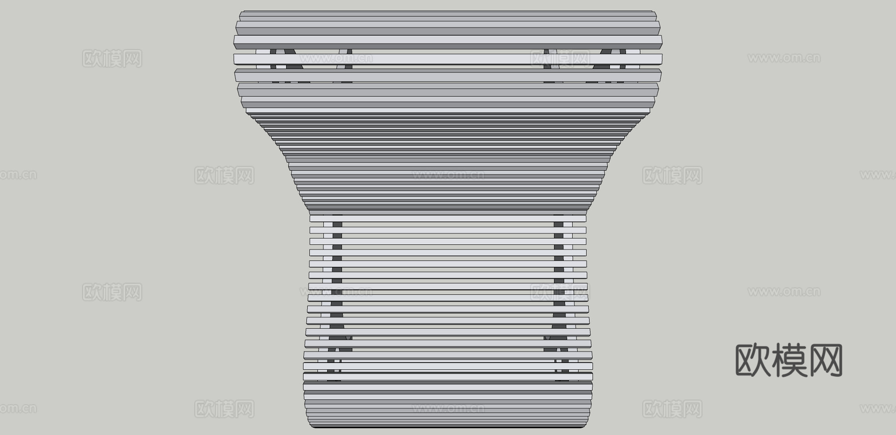 现代创意坐凳公用椅su模型下载下载（渲染图2）