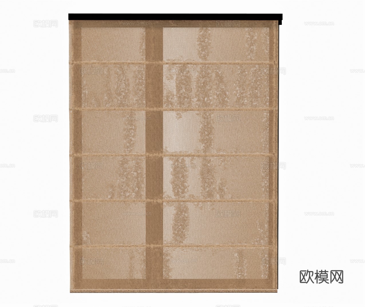 现代窗帘su模型下载