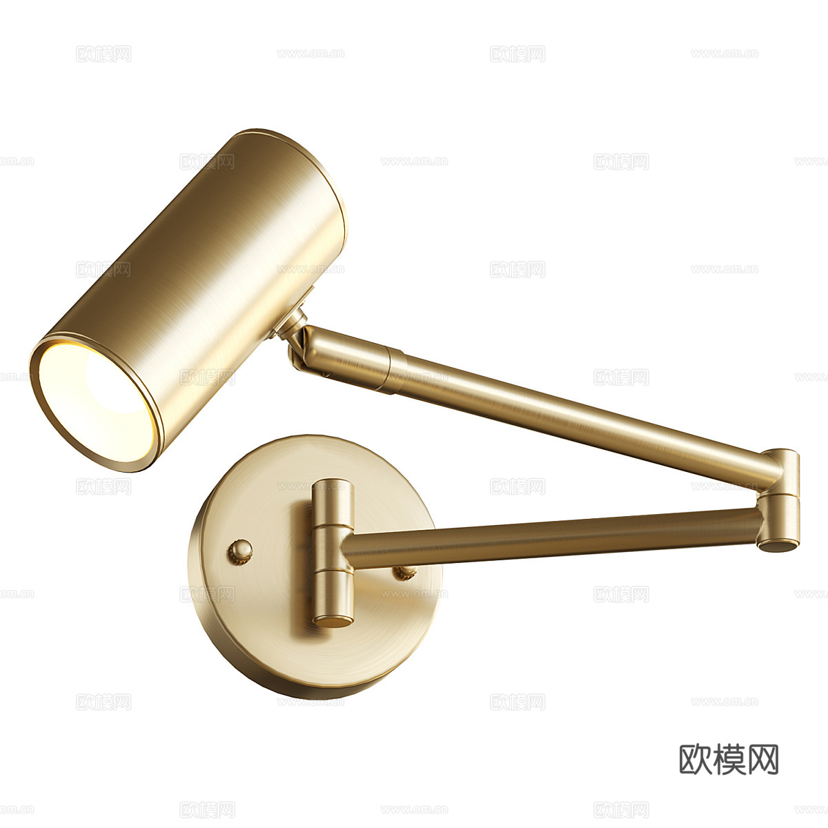 现代轻奢极简可伸展金属装饰壁灯3d模型