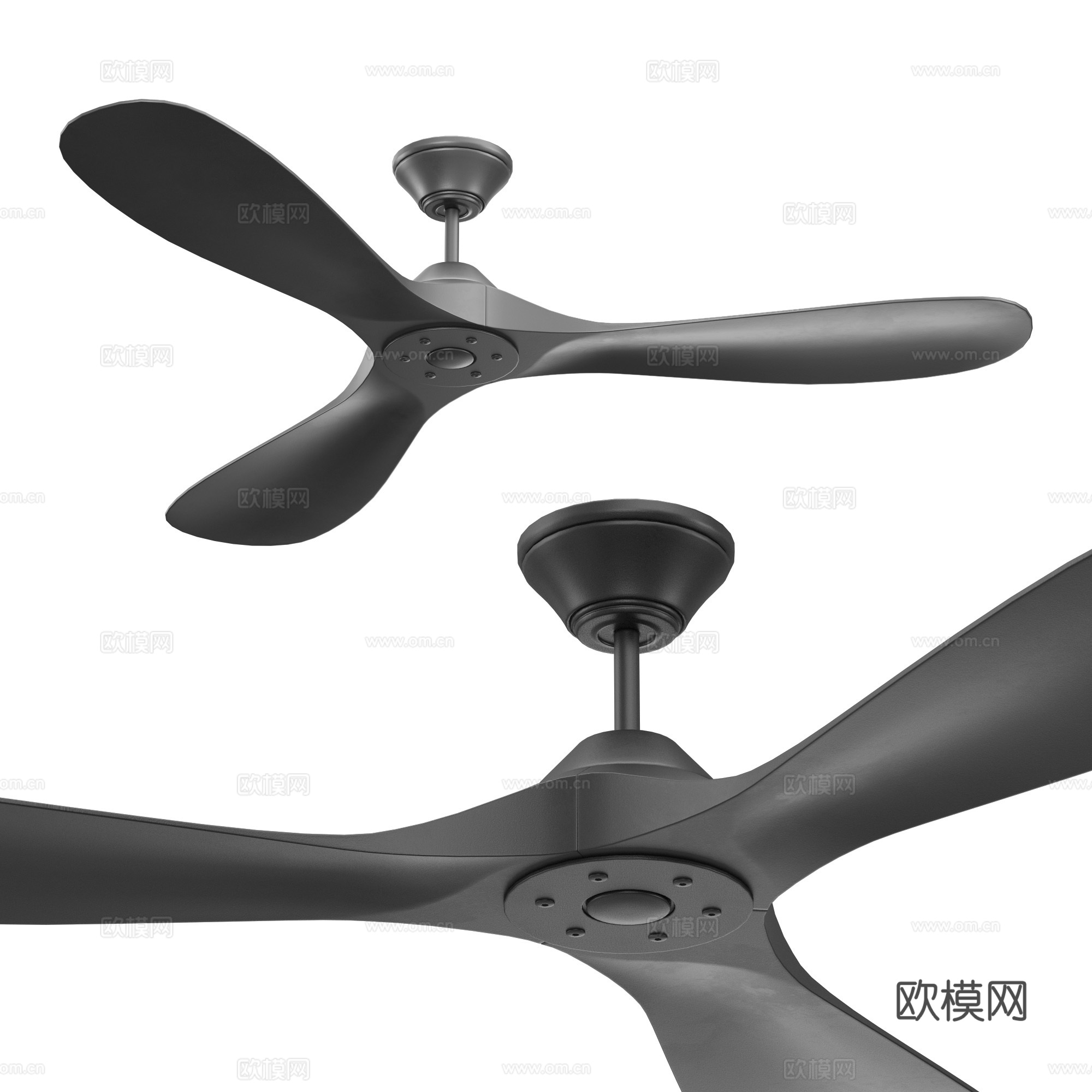 现代意式吊扇 风扇3d模型