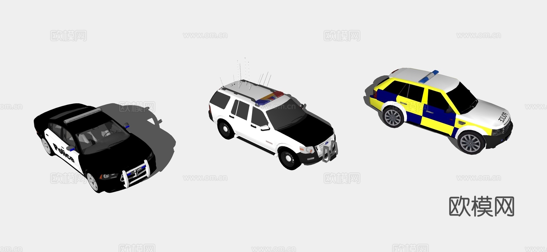 现代suv警车 越野警车su模型下载