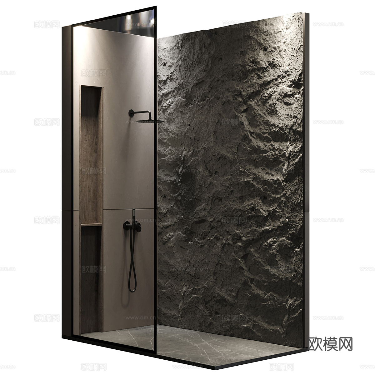 现代意式淋浴房3d模型