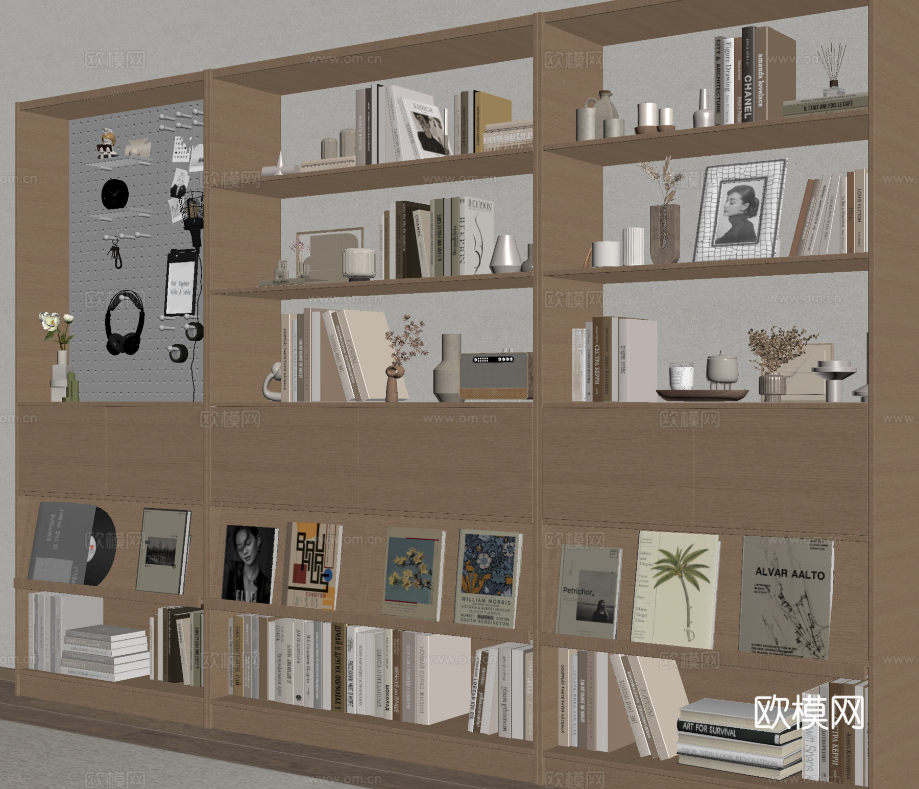 书柜 装饰柜 陈列柜 展柜su模型