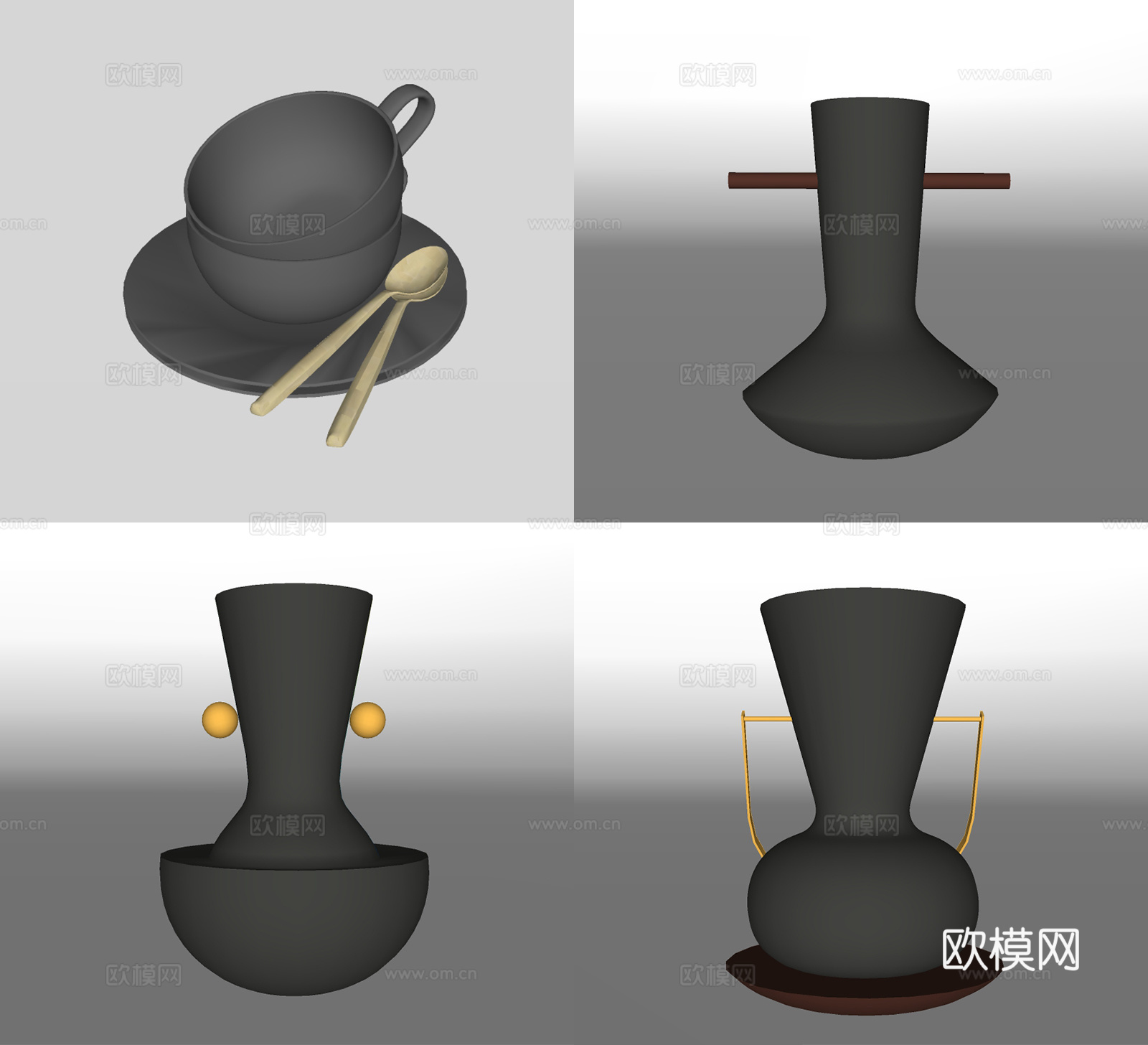 现代花瓶su模型下载
