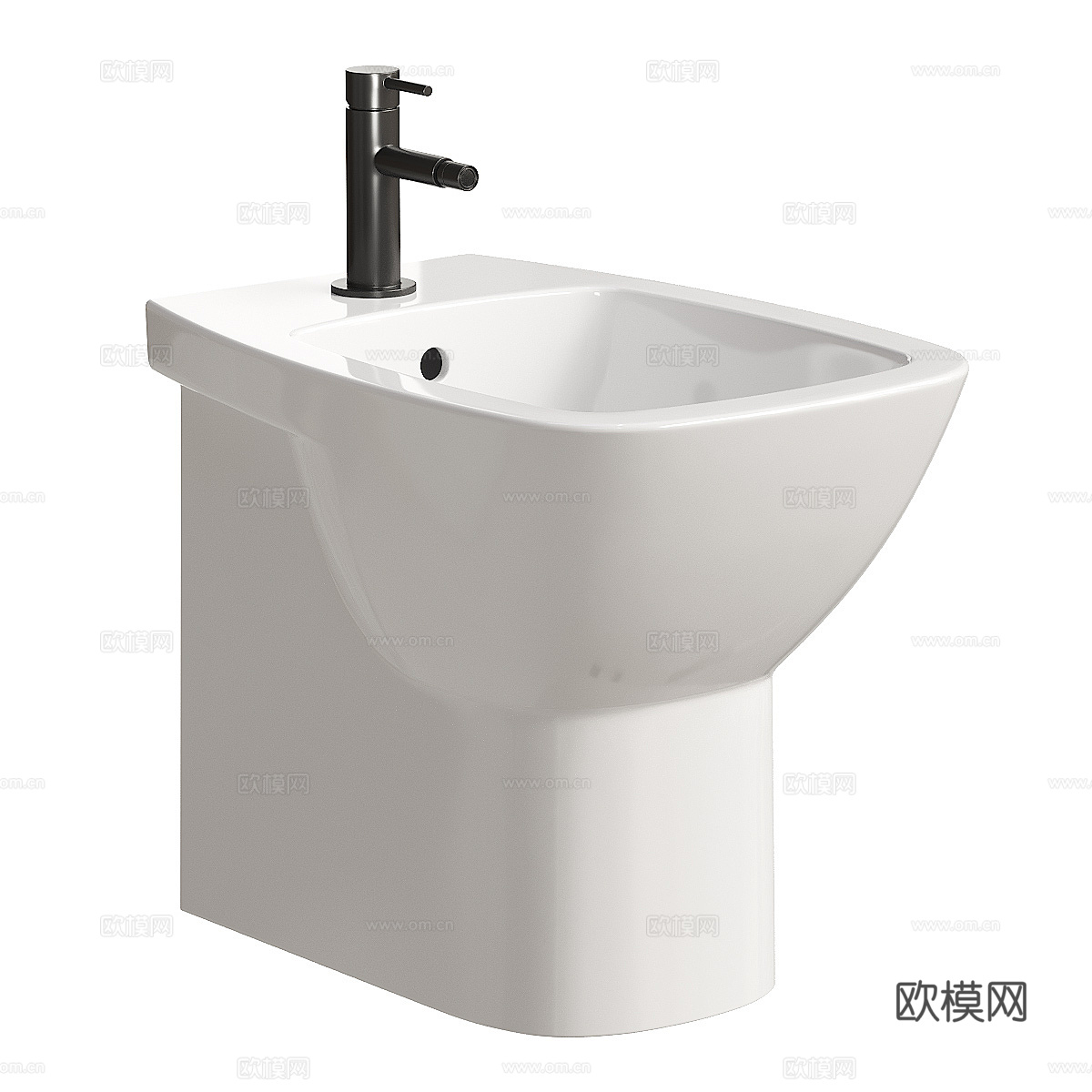 美式简约马桶 坐浴盆3d模型