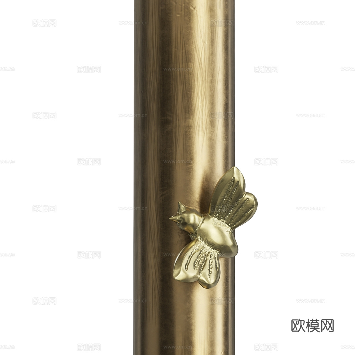 现代轻奢大理石金属圆边几3d模型