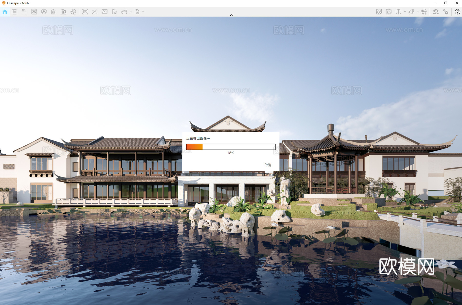 中式园林建筑 古建筑 中式建筑su模型