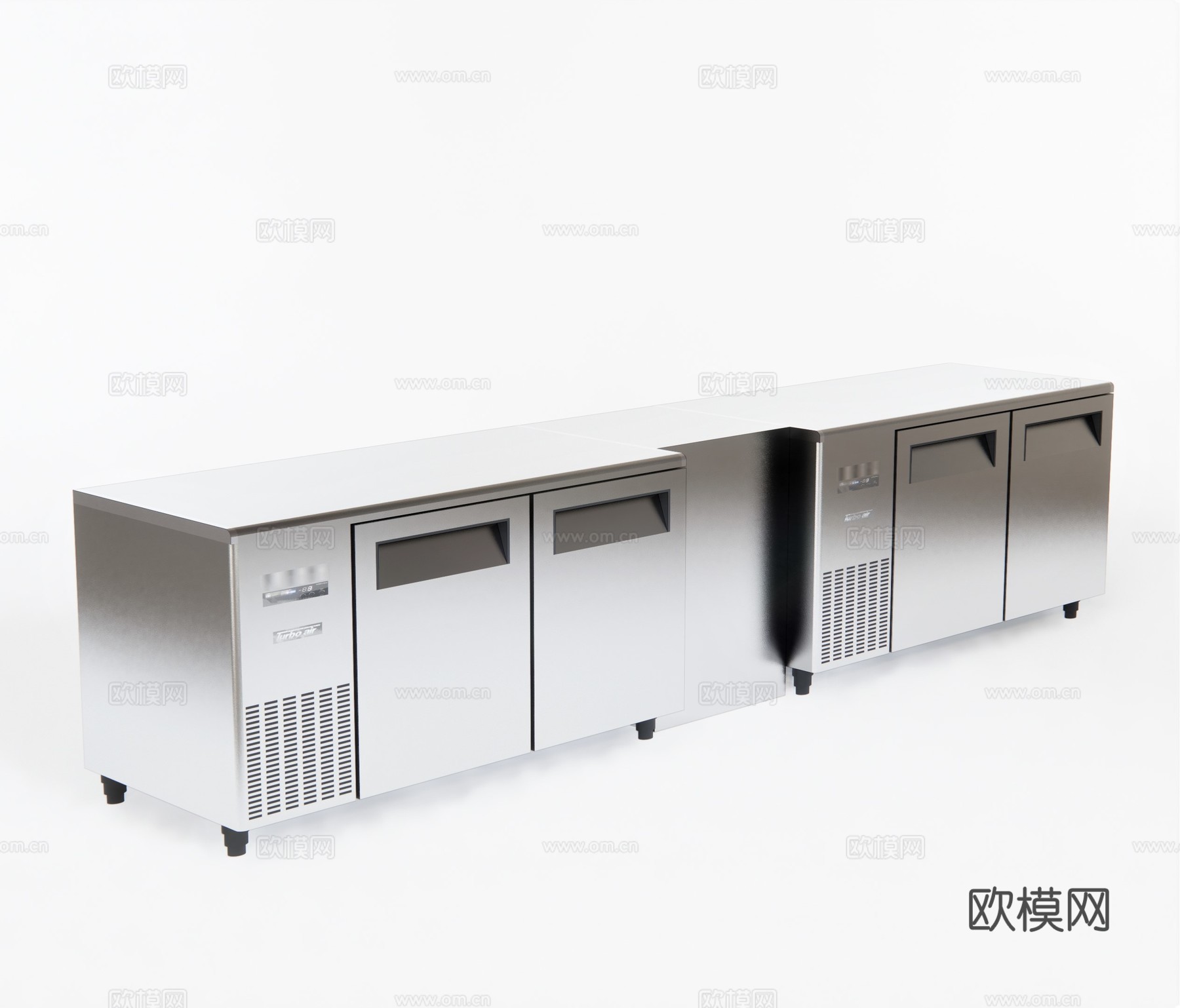 现代冷藏柜su模型下载