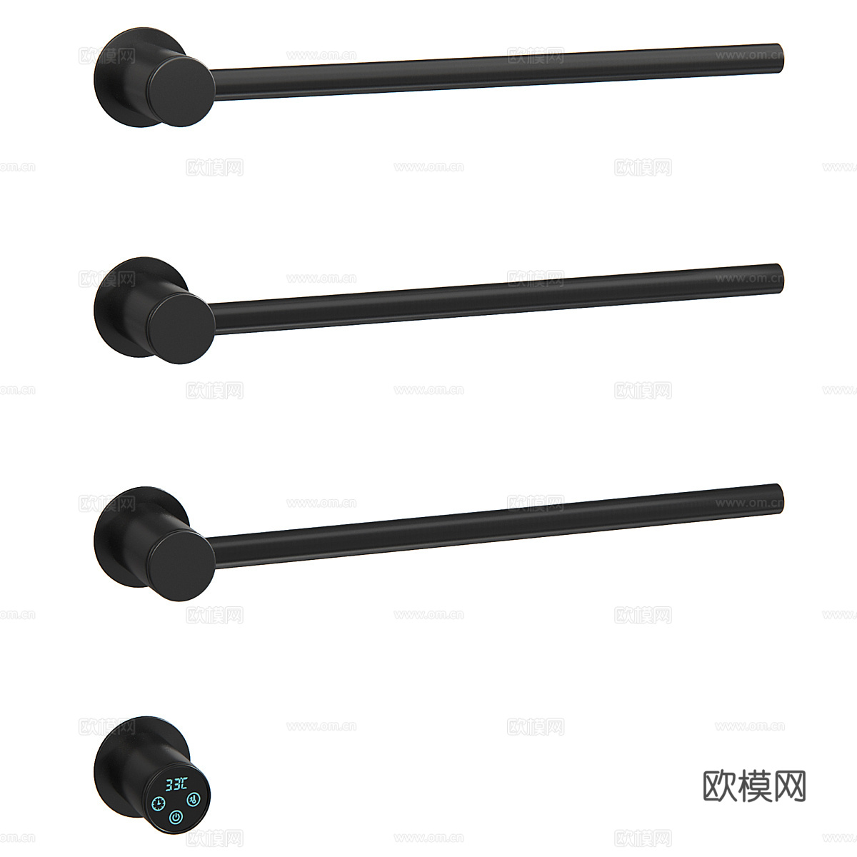 现代极简电热毛巾架3d模型