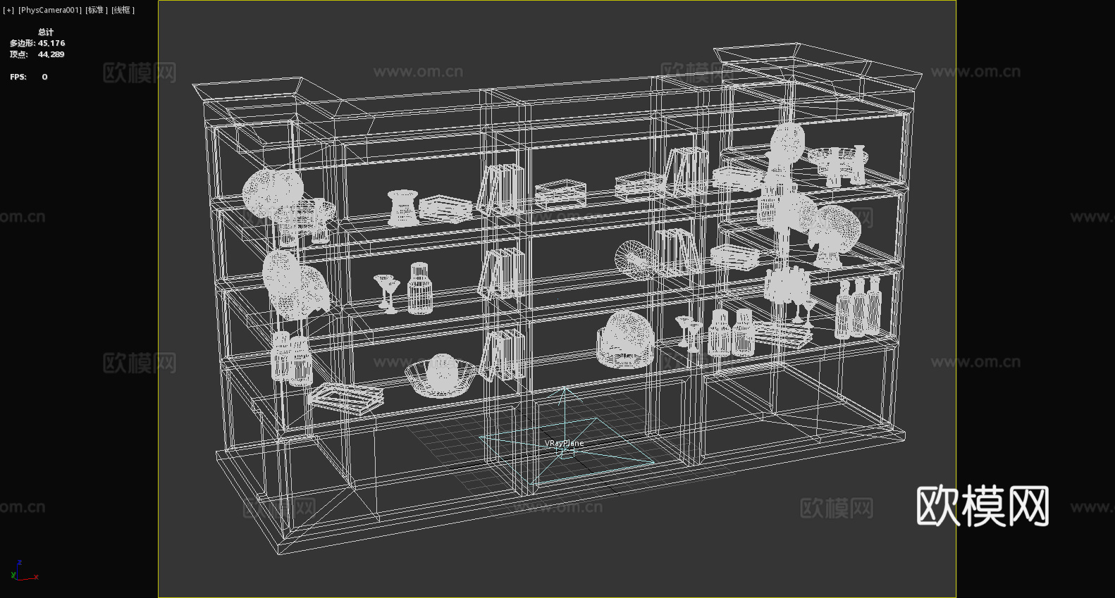 展示柜 展架 店铺柜台 货架 置物架3d模型