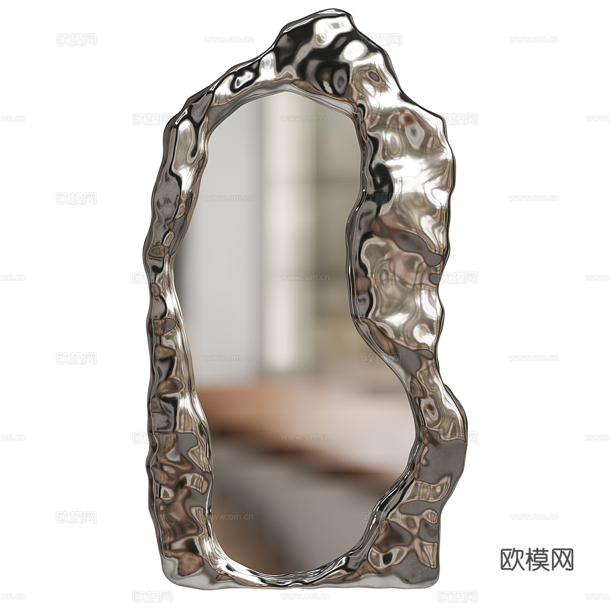 现代意式侘寂装饰镜子3d模型