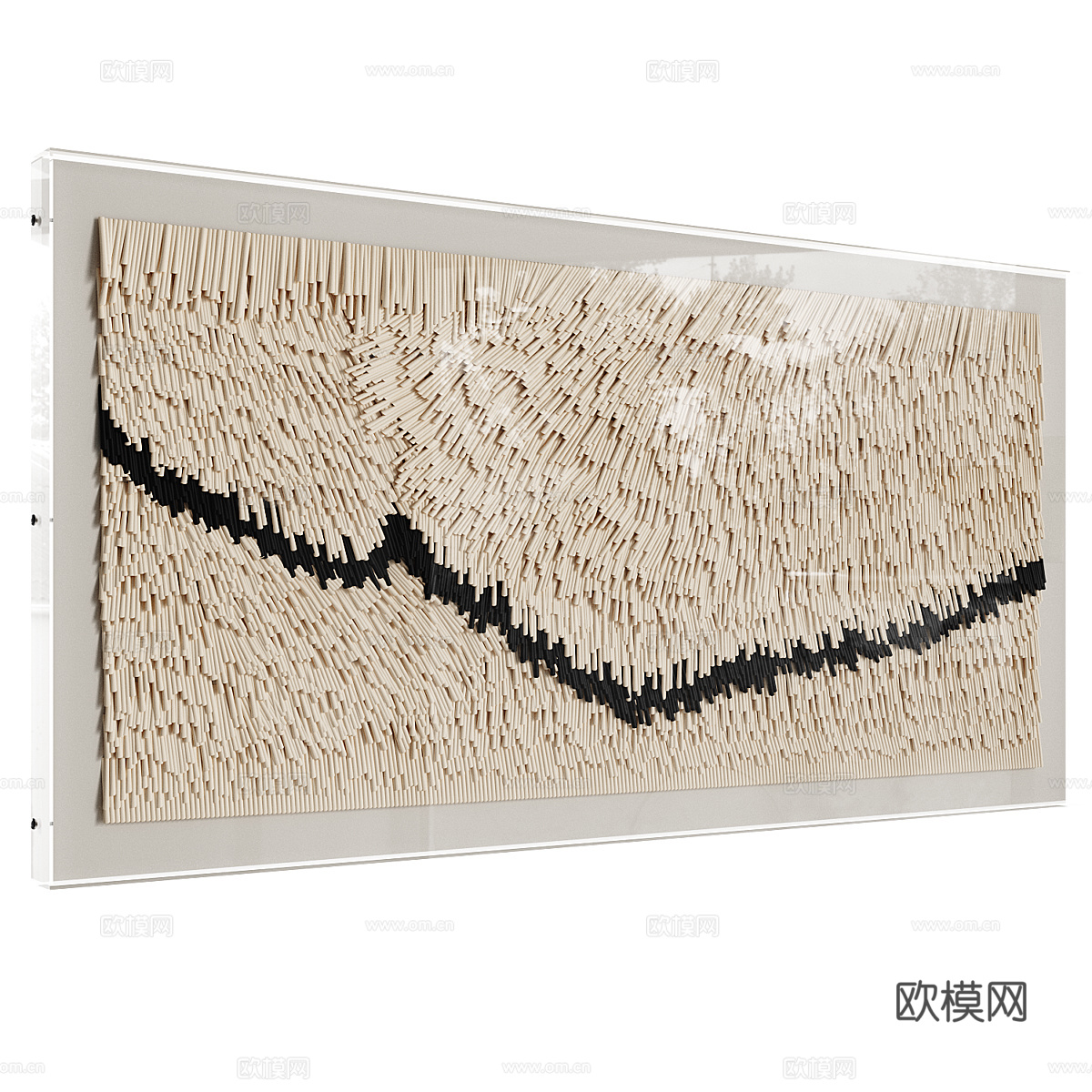 现代意式极简装饰画框3d模型
