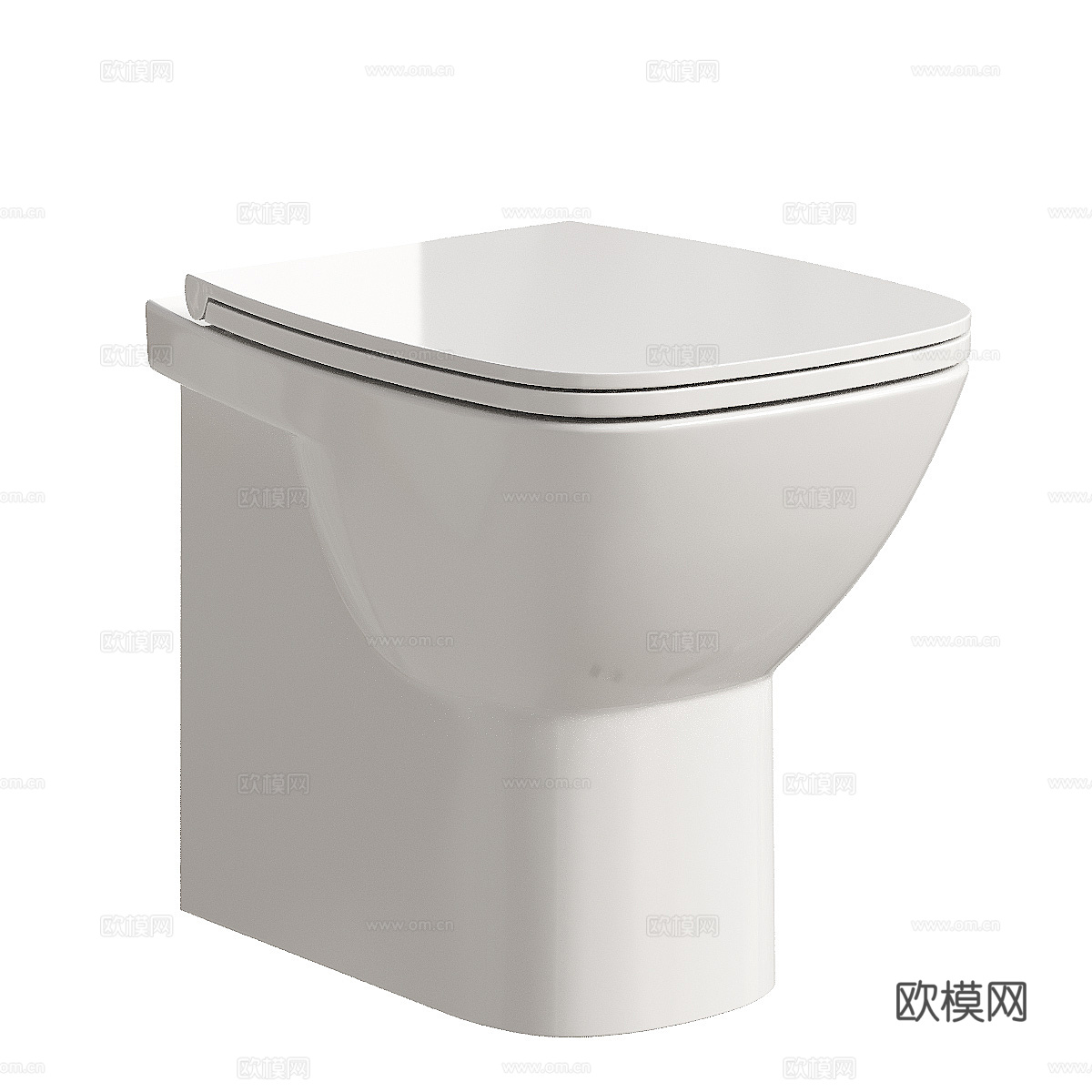 美式简约马桶 坐浴盆3d模型