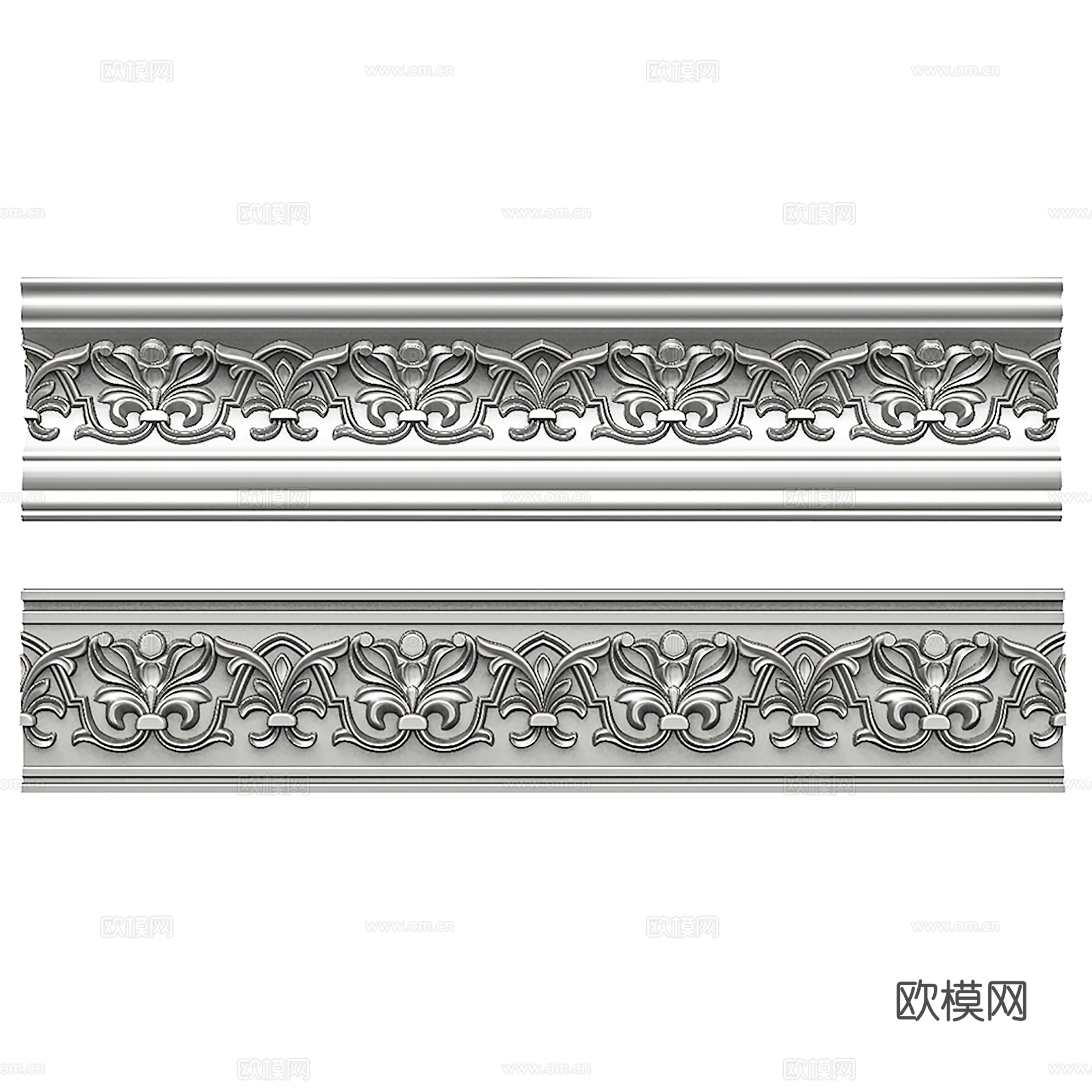 欧式雕花石膏线条3d模型