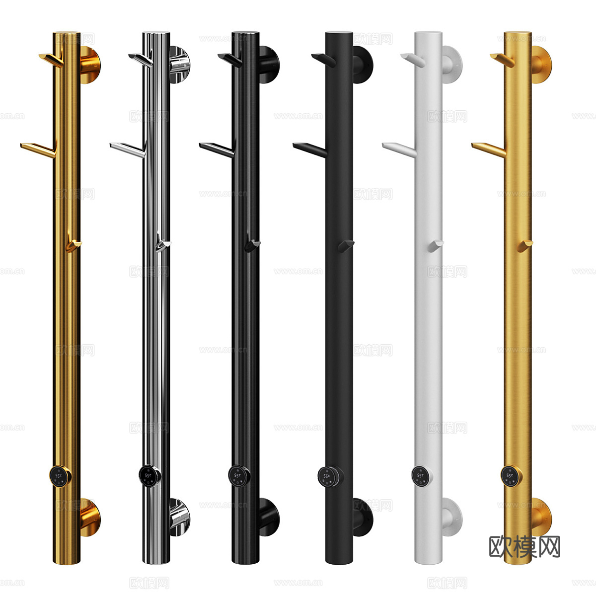 现代轻奢 Boheme Oak 加热毛巾架3d模型