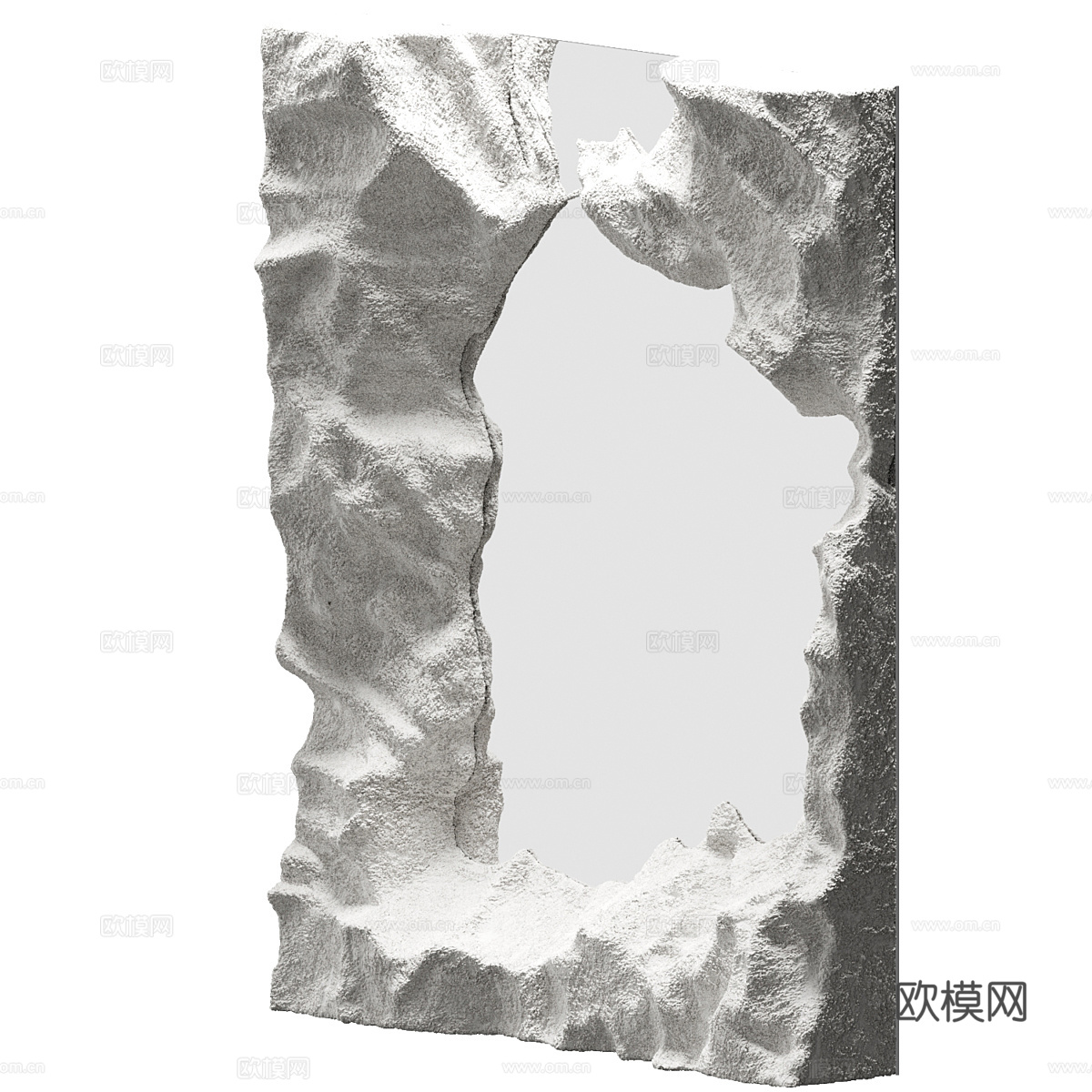 现代侘寂装饰镜子3d模型