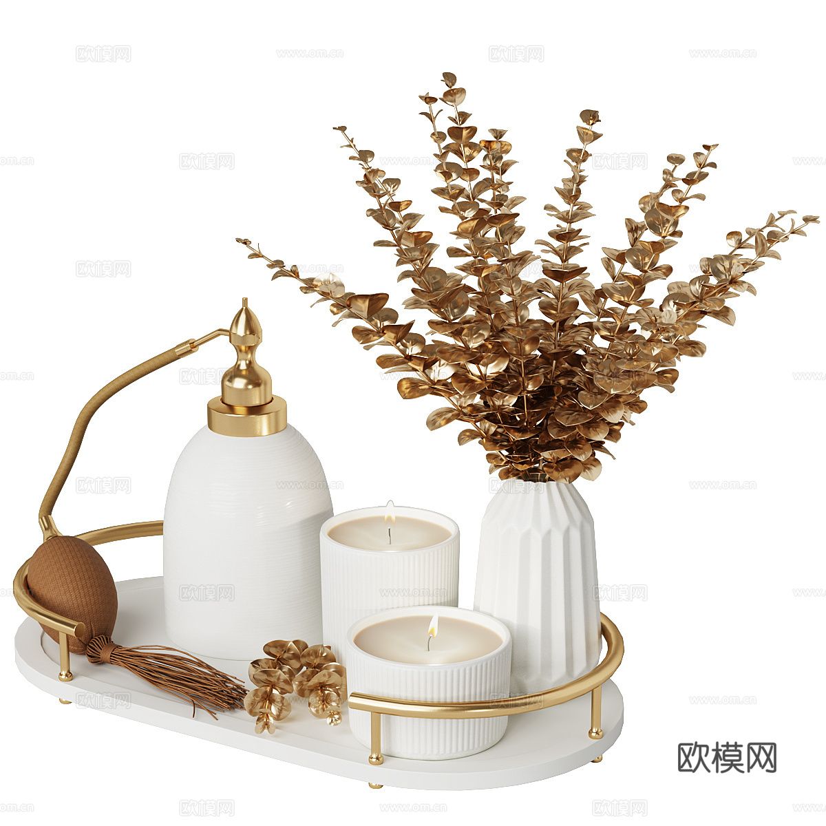 美式轻奢卫浴配件3d模型