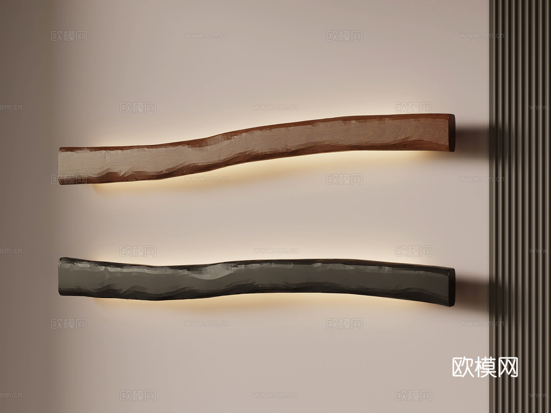 现代壁灯 实木壁灯 床头灯 阅读灯su模型