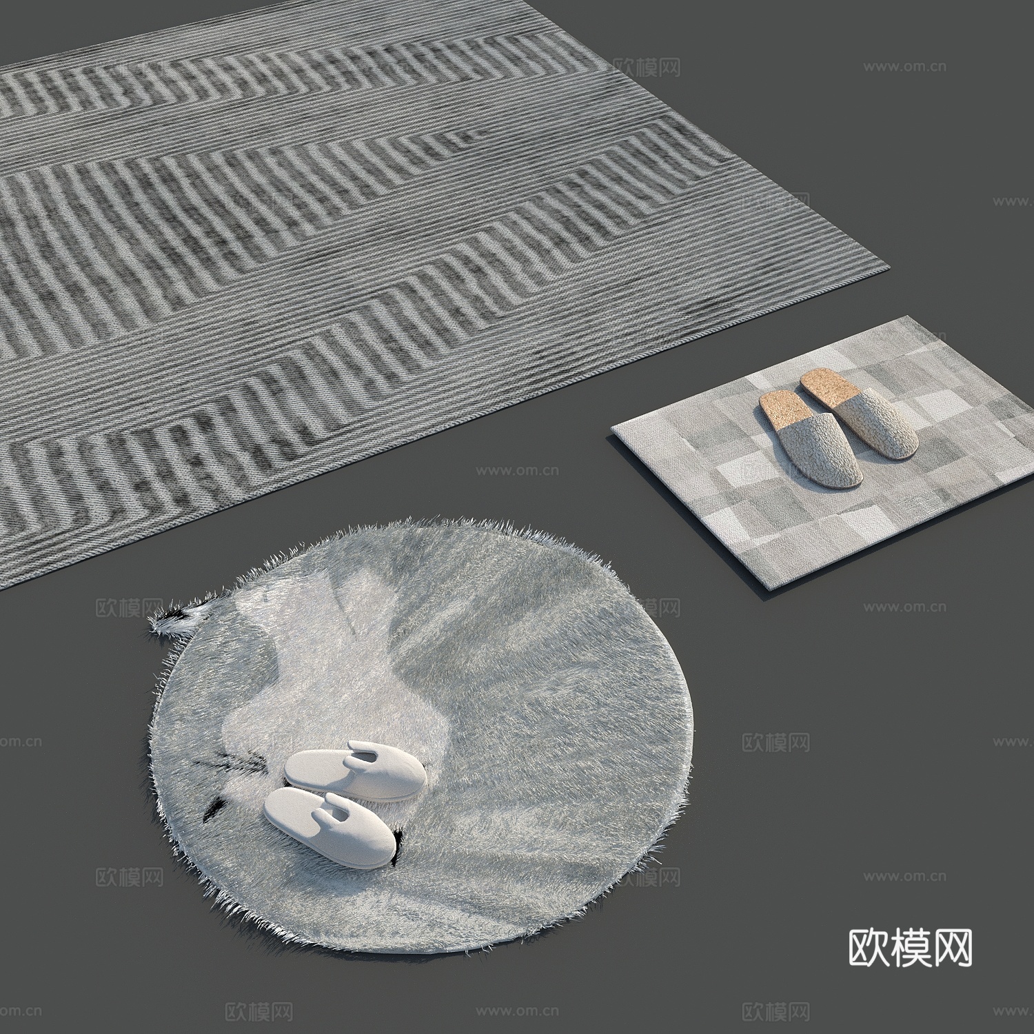 地毯网红地毯奶油风地毯免费3d模型下载