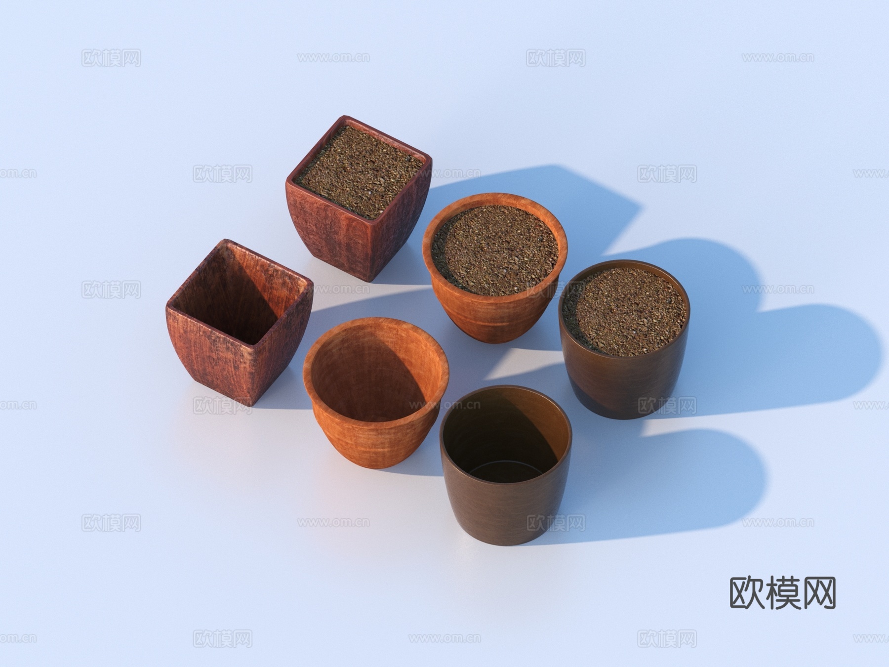 花盆 盆栽 绿植 植物su模型