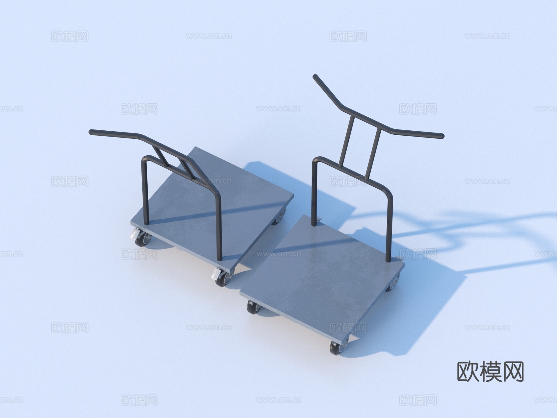 手推车 手工板车3d模型