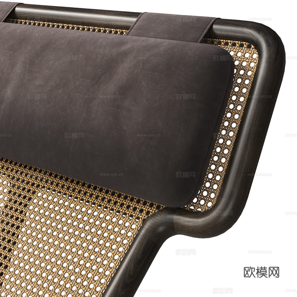 新中式藤编躺椅3d模型