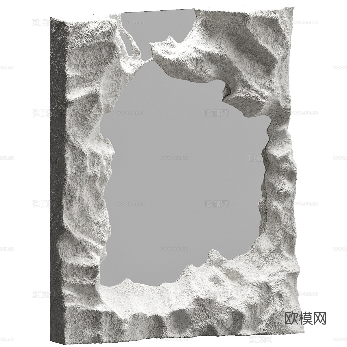 现代侘寂装饰镜子3d模型