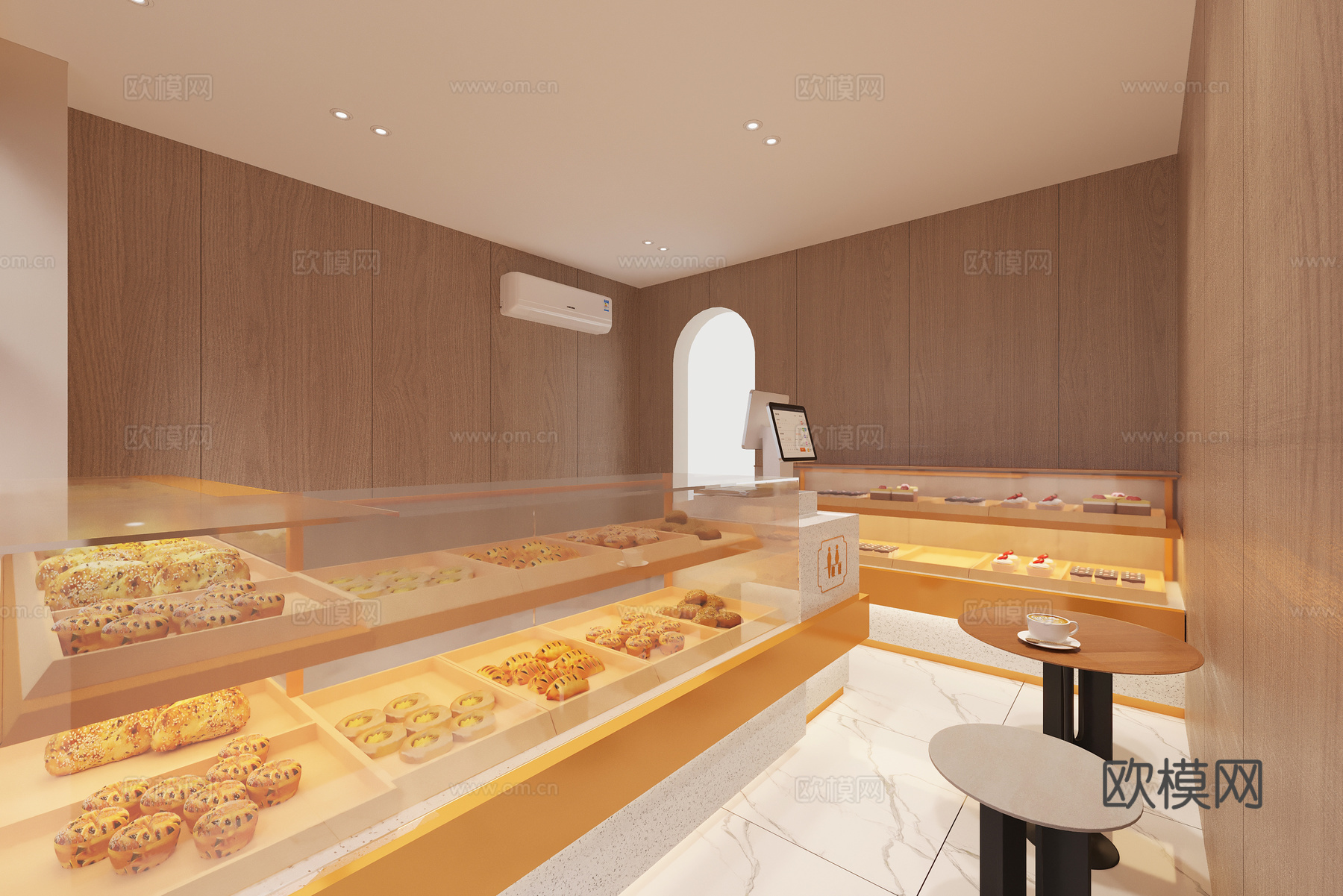 现代 面包店 烘培店 甜品店 蛋糕店 糕点3d模型