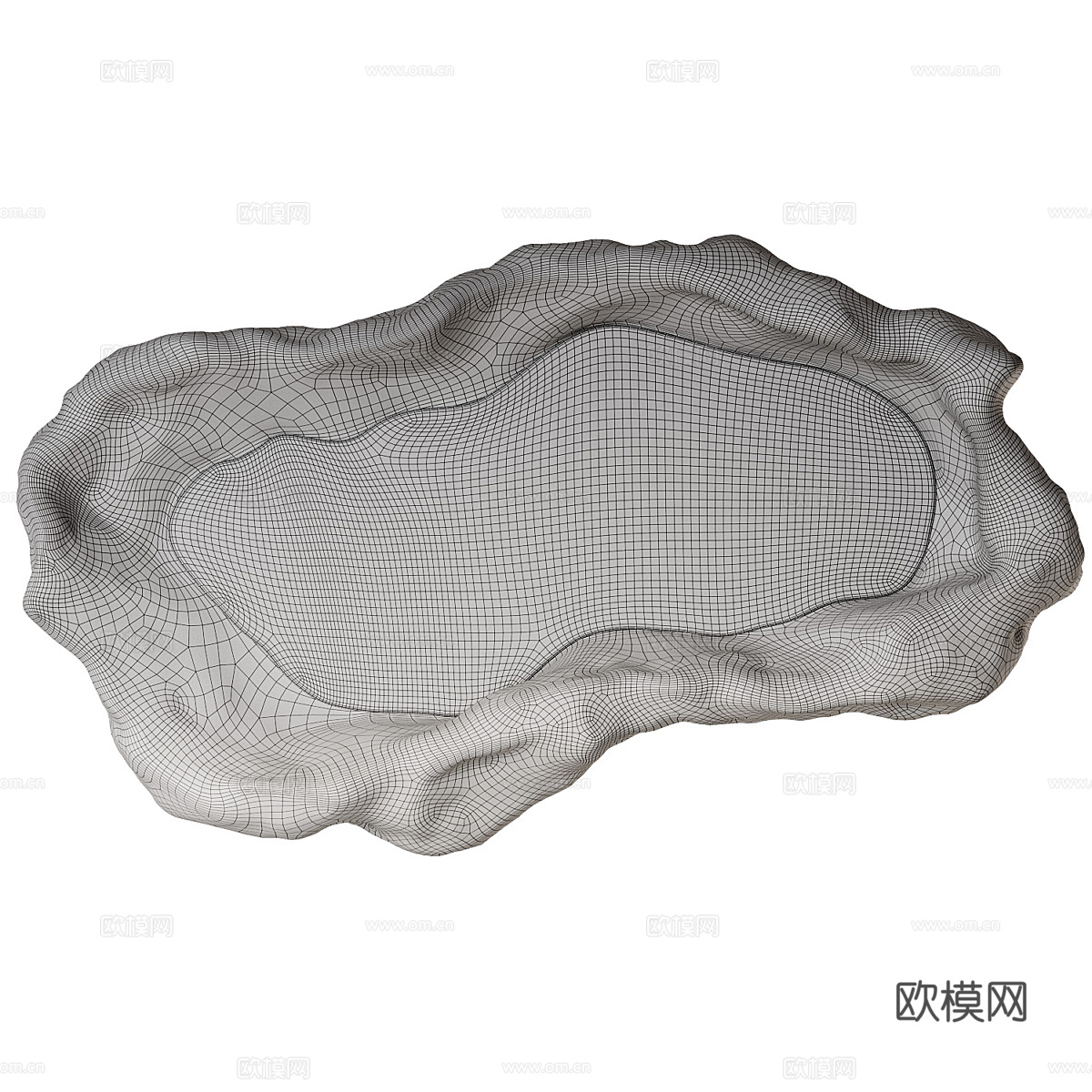 现代侘寂装饰镜子3d模型