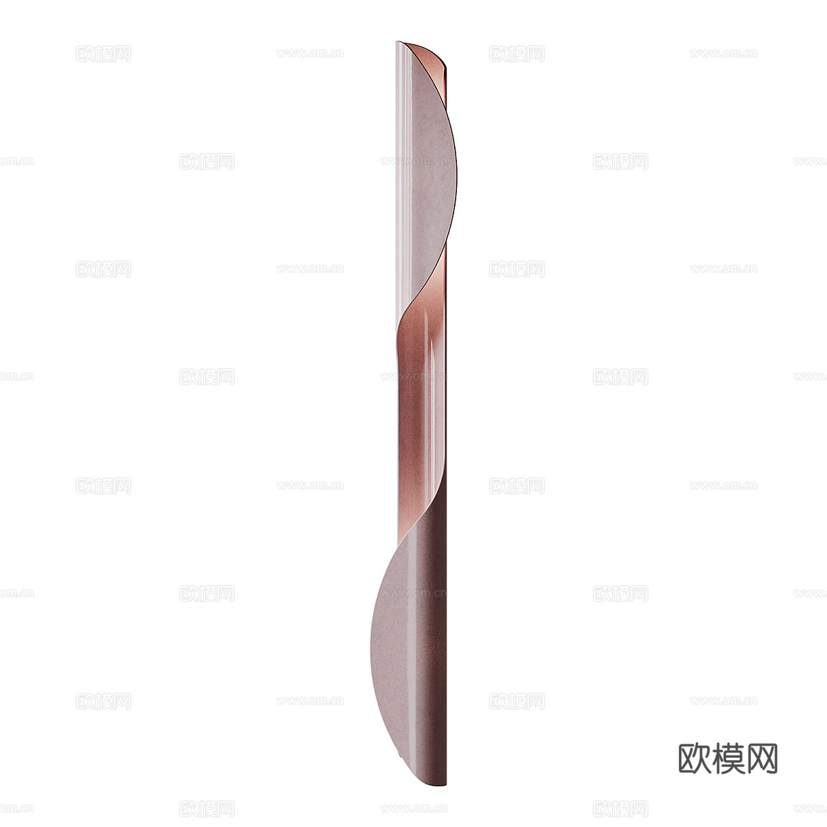 现代意式极简长条金属装饰壁灯3d模型