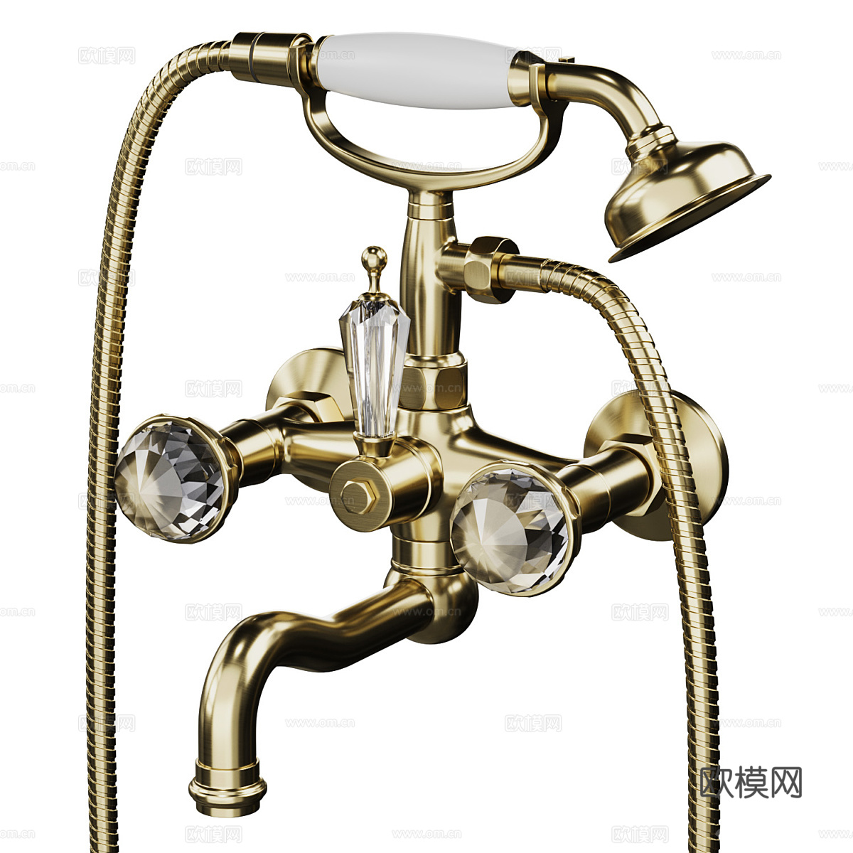 法式轻奢淋浴花洒 水龙头3d模型