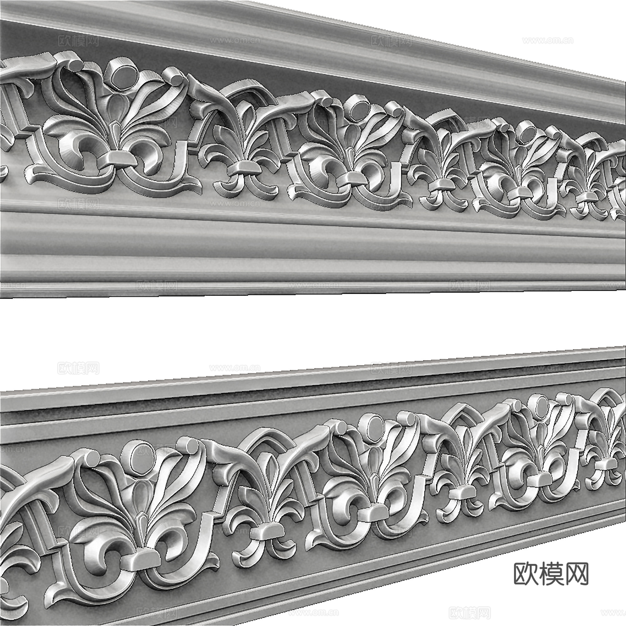 欧式雕花石膏线条3d模型