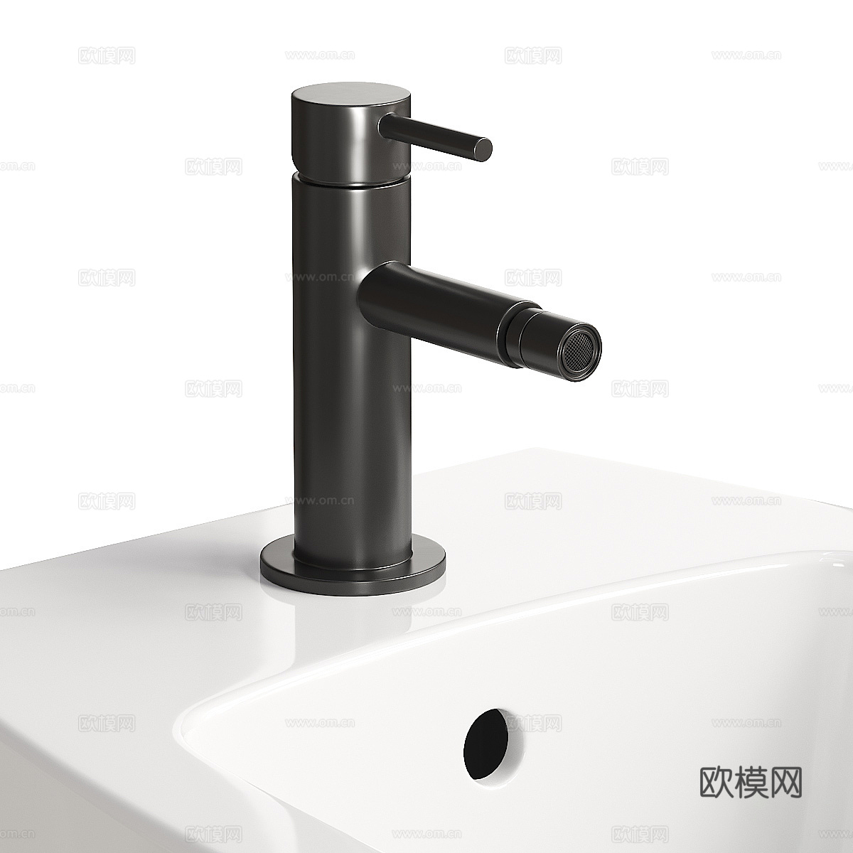 美式简约马桶 坐浴盆3d模型