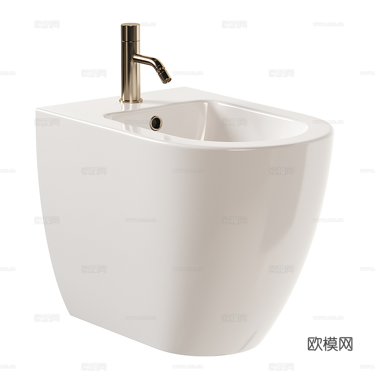 现代轻奢马桶 坐浴盆3d模型