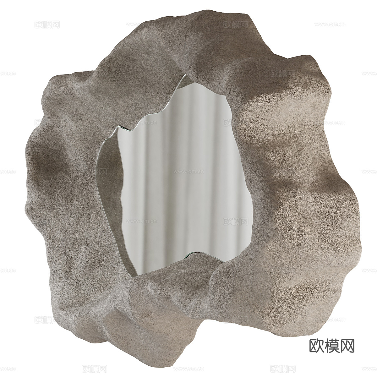 现代侘寂装饰镜子3d模型