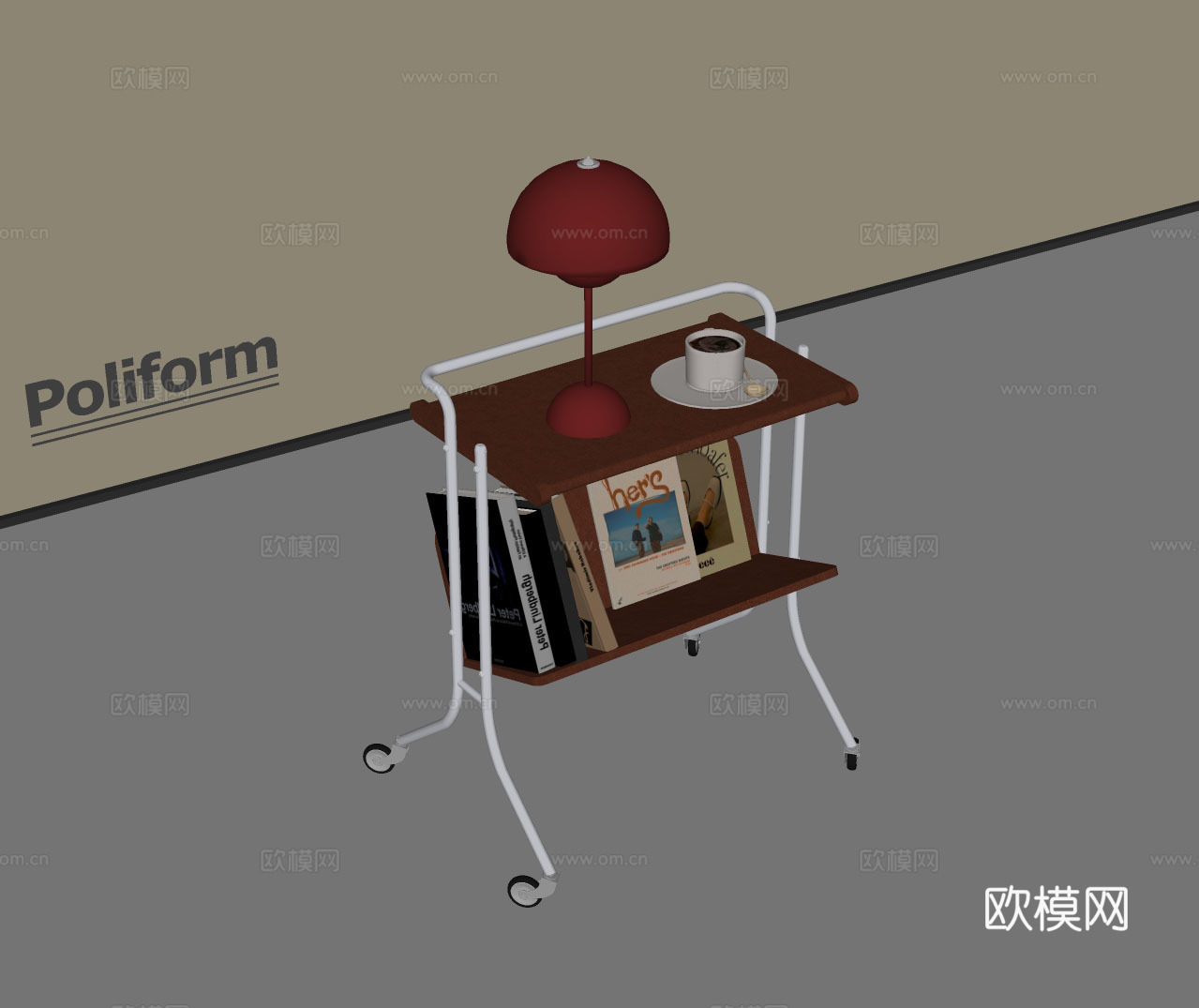 复古中古边几su模型