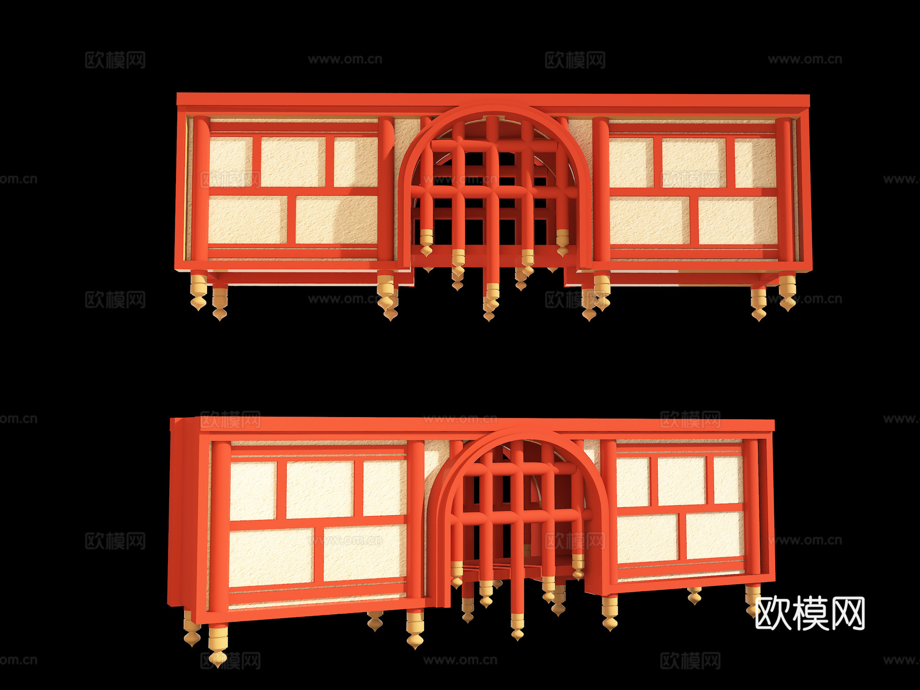 新中式影视道具 户外装置 国潮装置 美陈打卡 古建 古风构建3d模型