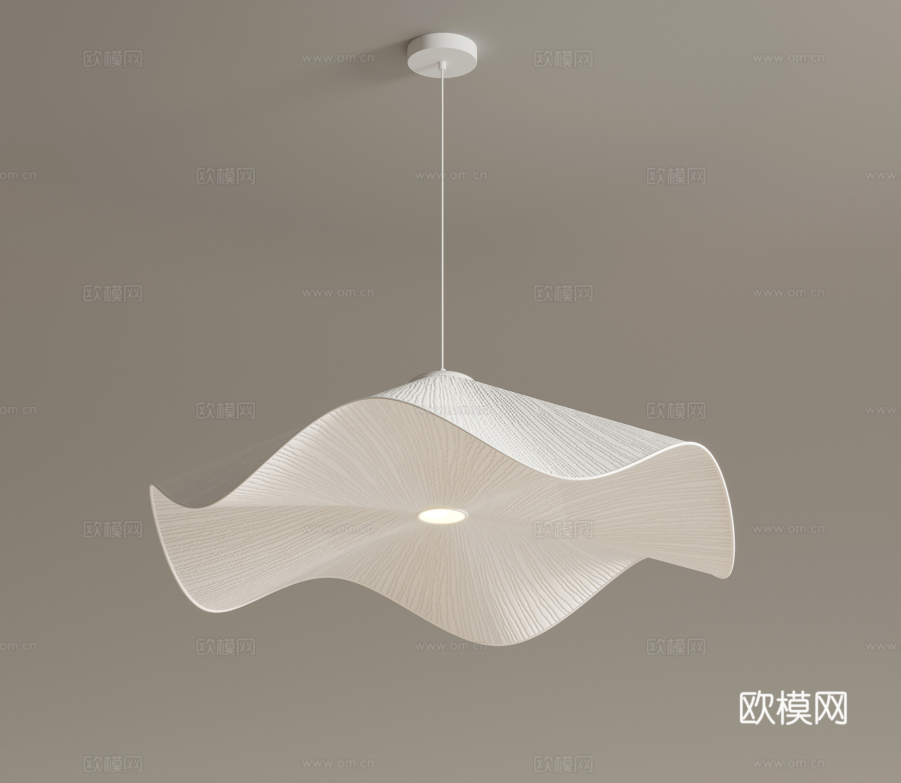现代奶油风吊灯su模型