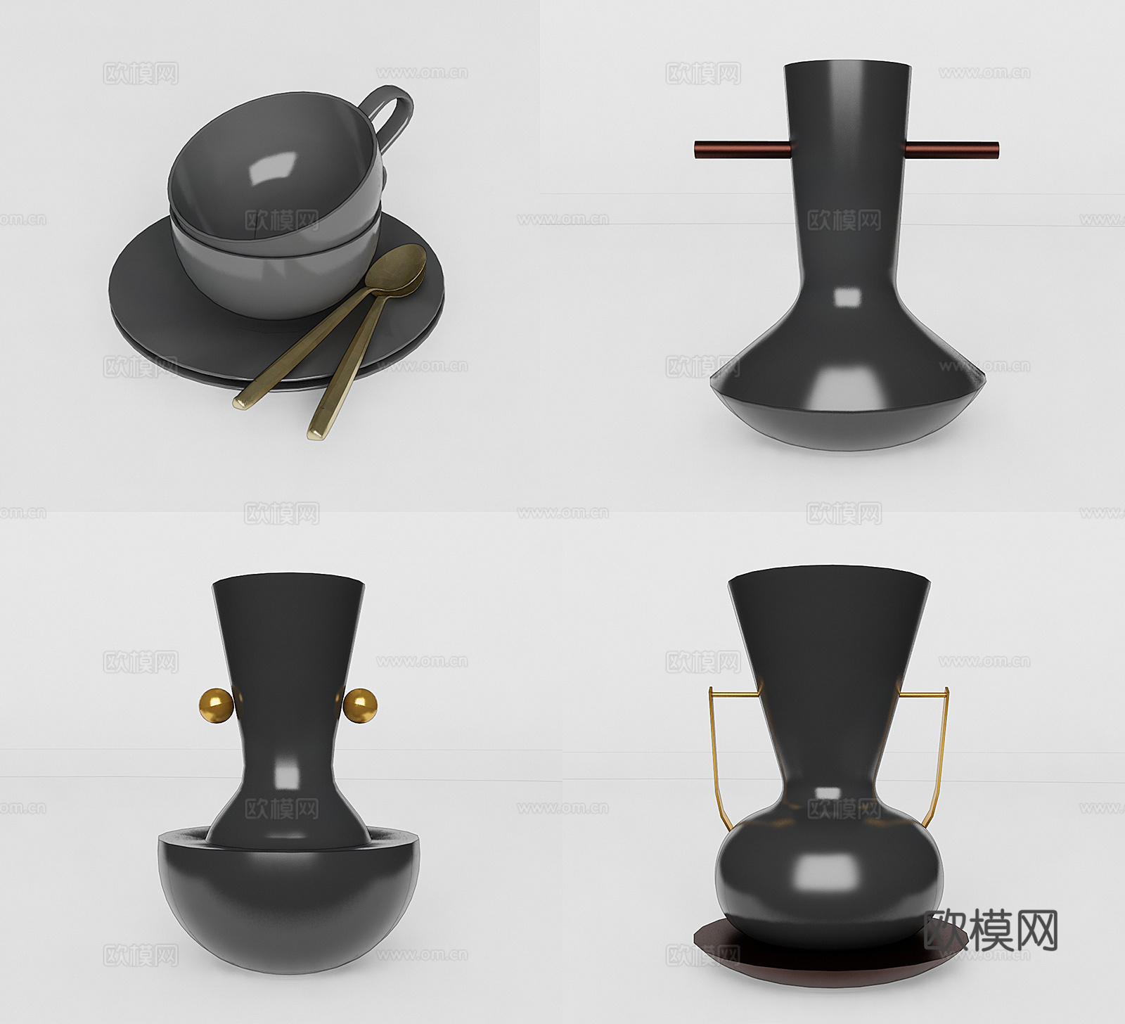 现代花瓶su模型下载