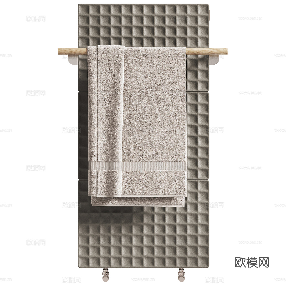 现代奶油风 Antrax 华夫饼散热器 电热毛巾架3d模型