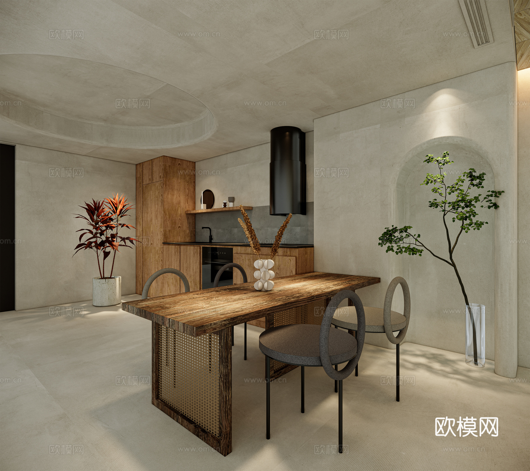 餐厅su模型下载