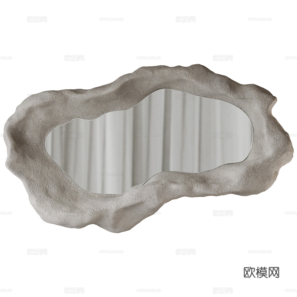 现代侘寂装饰镜子3d模型