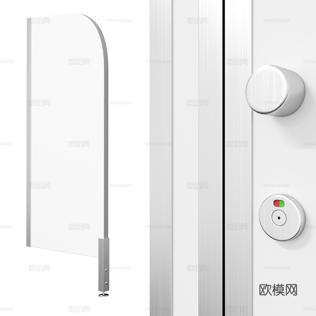 现代公共卫生间隔断 隔板3d模型