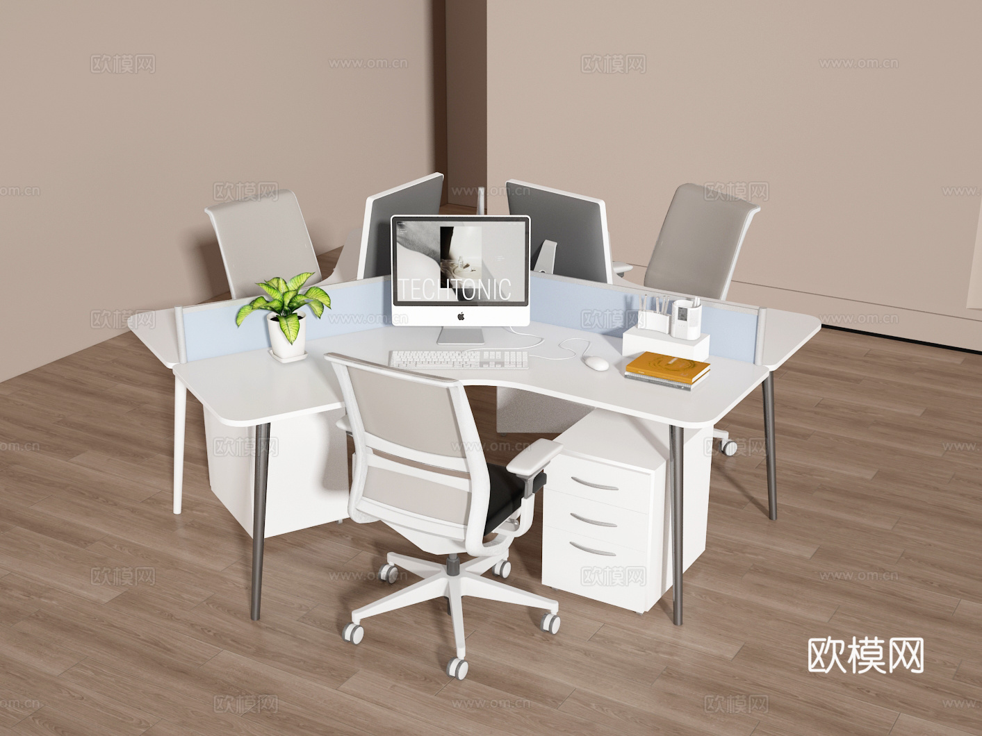 办公桌椅3d模型